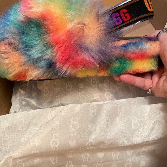 UGGS Rainbow slippers/slides size W9/UK40 - Picture 7 of 12